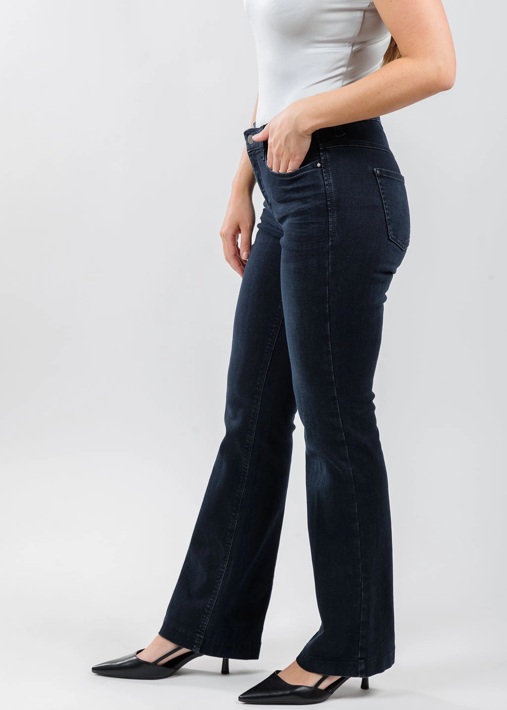 Dream Boot Jeans 32" - Midnight Blue Wash Work Ready Comfy Motion