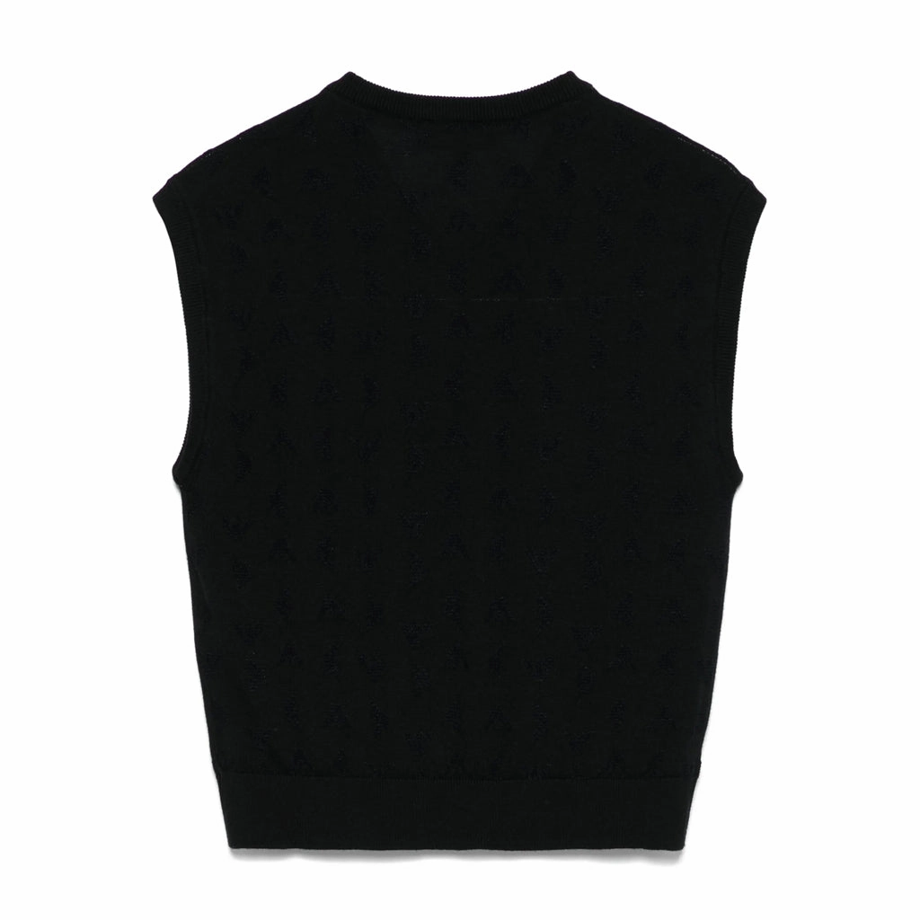 Emporio Armani Junior Eagle Pattern Knit Vest Flame retardant