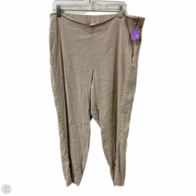 Pants Linen By J. Jill In Tan, Size: 2x Layering Comfort