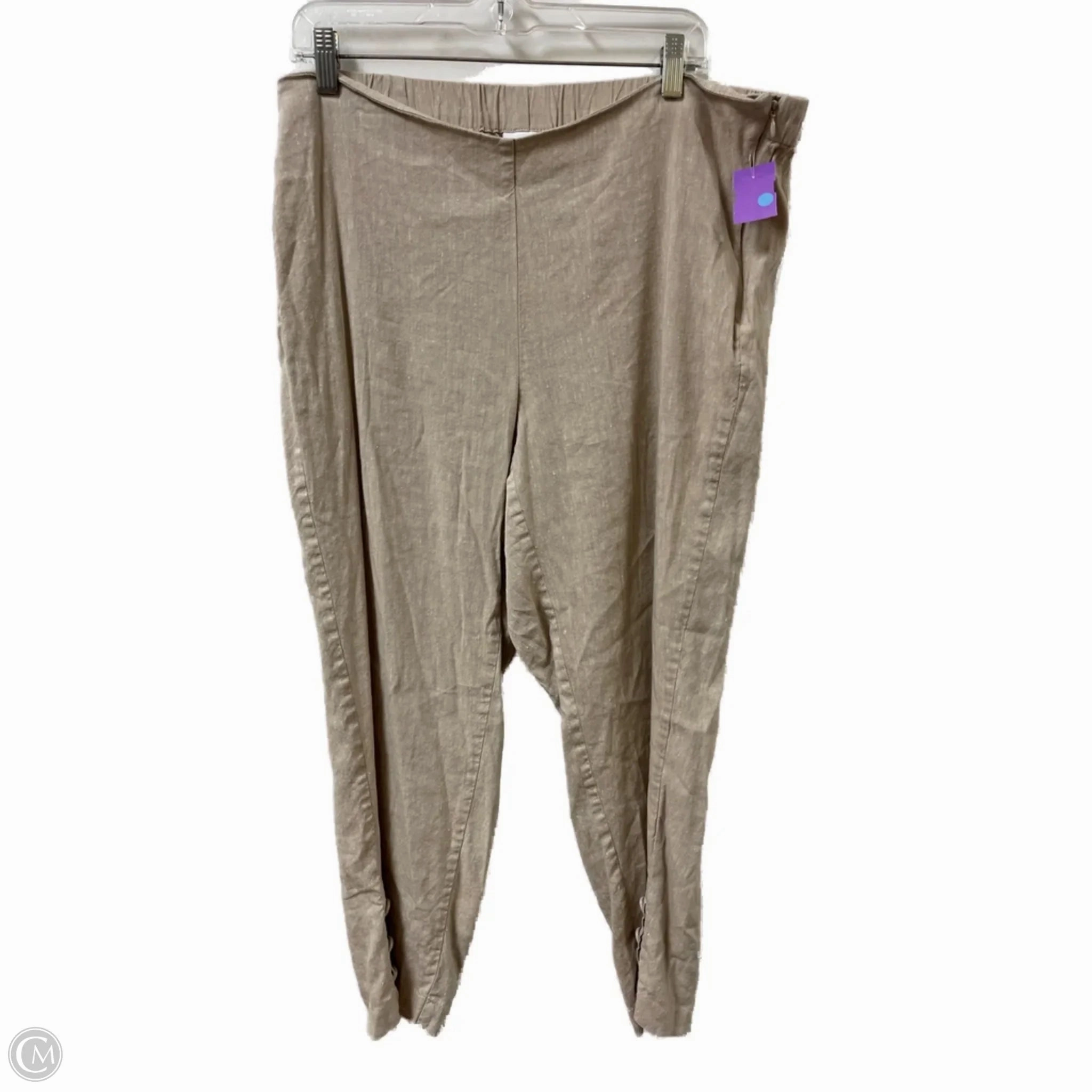 Pants Linen By J. Jill In Tan, Size: 2x Layering Comfort