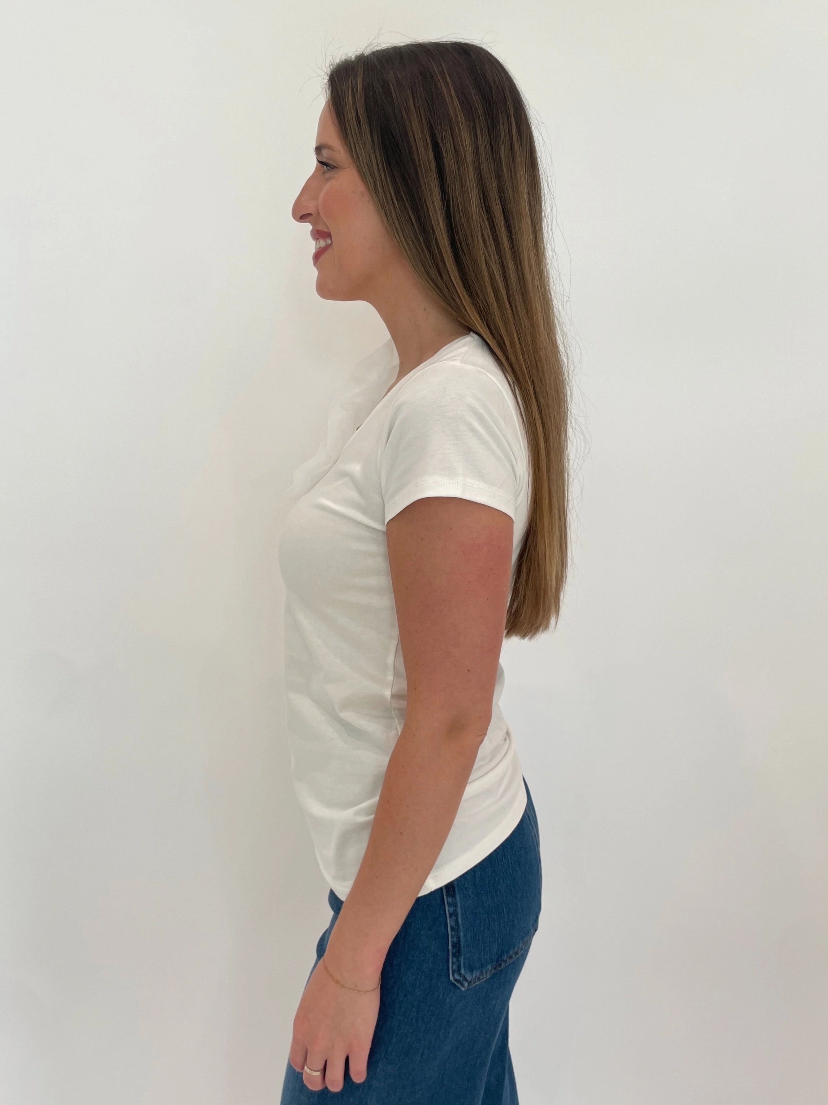 Embroidered Logo Inca Flower Top - White