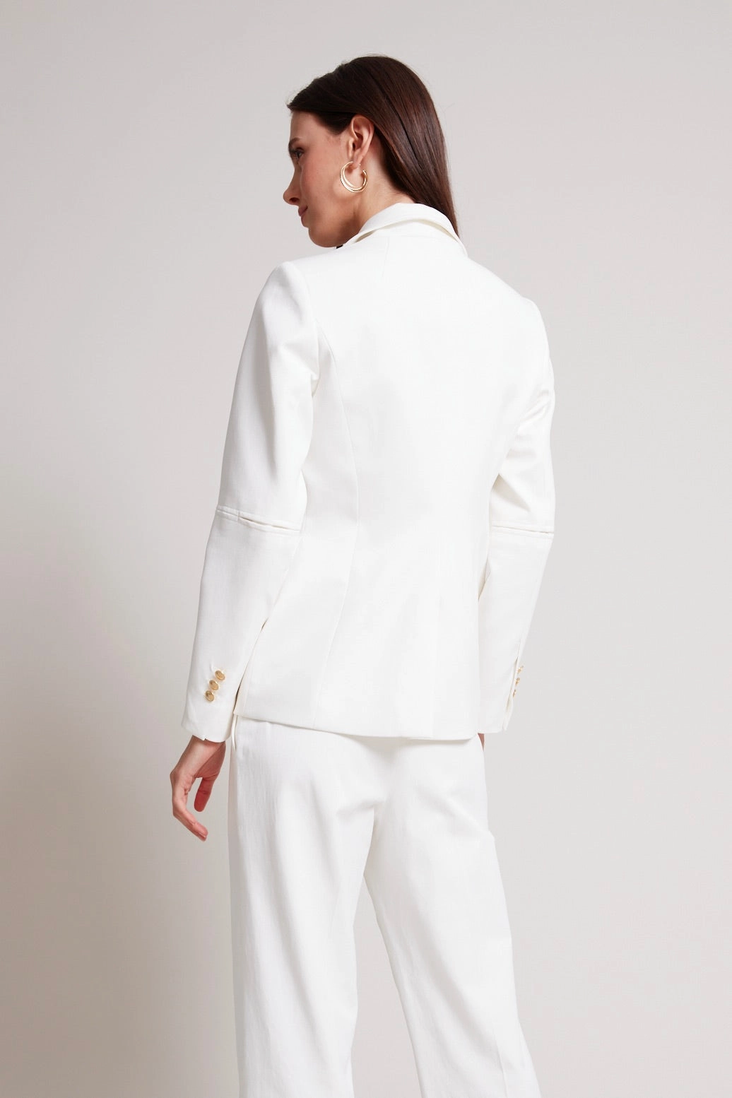 Moisture Managing Liner James Double Breasted Signature Stretch Blazer - White