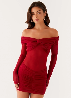 Jules Mini Dress - Raspberry Influencer-Style