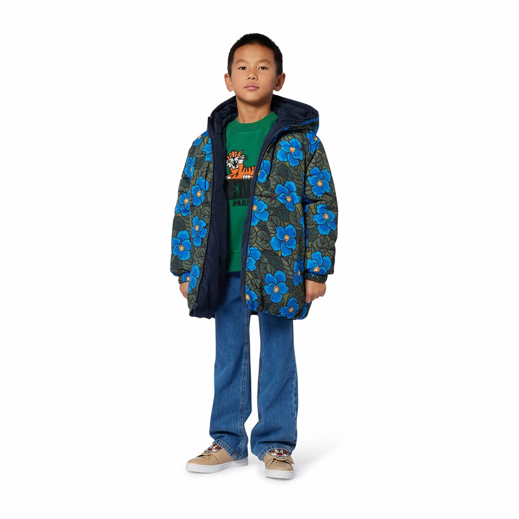 Kenzo Kids Fleece Sweatshirt Double Stitched Hem