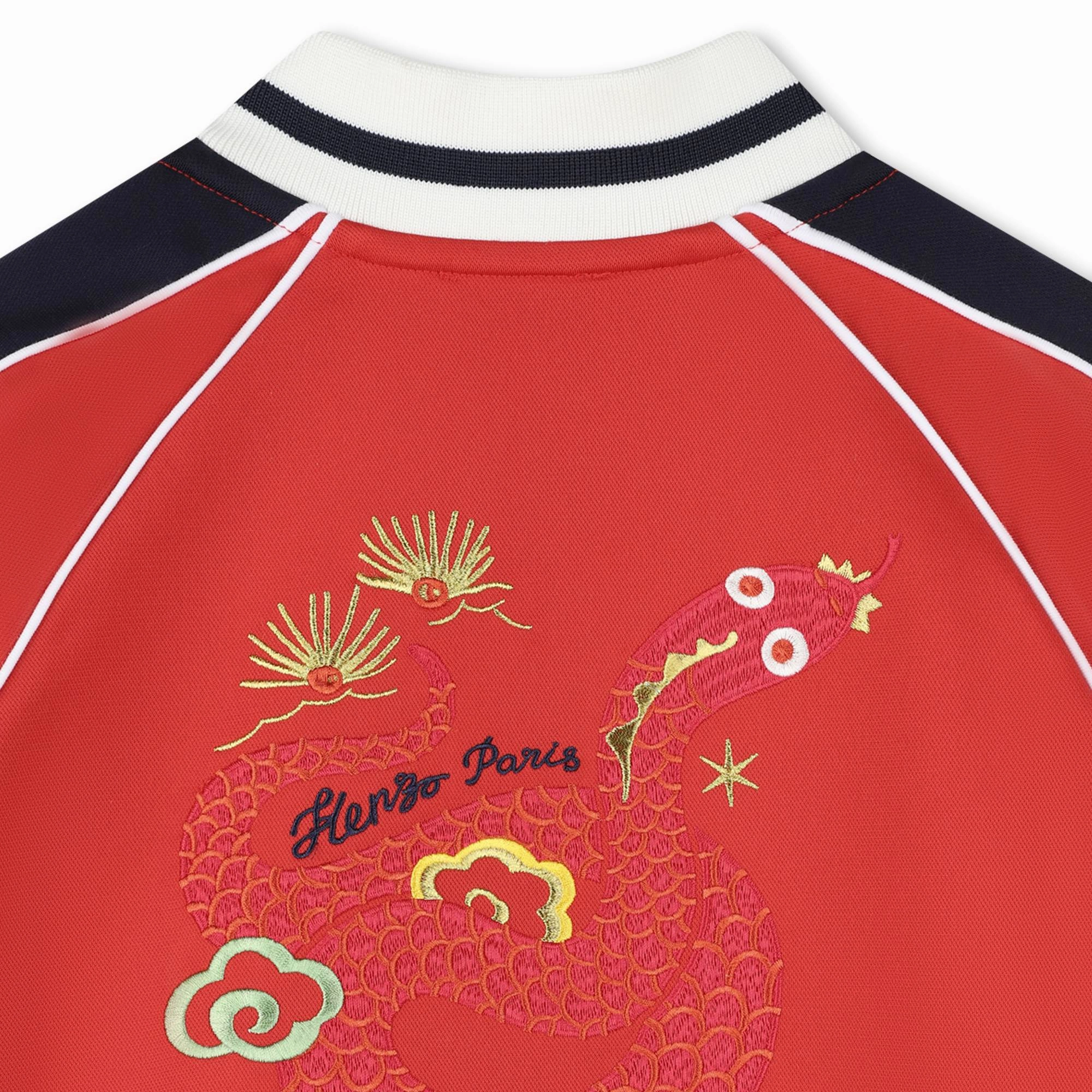 Kenzo Kids Snake Embroidery Jacket Slim Fit Design