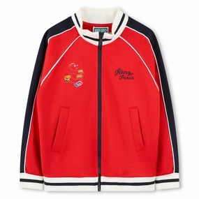 QuiltedPattern Hidden Ventilation Zones Kenzo Kids Snake Embroidery Jacket