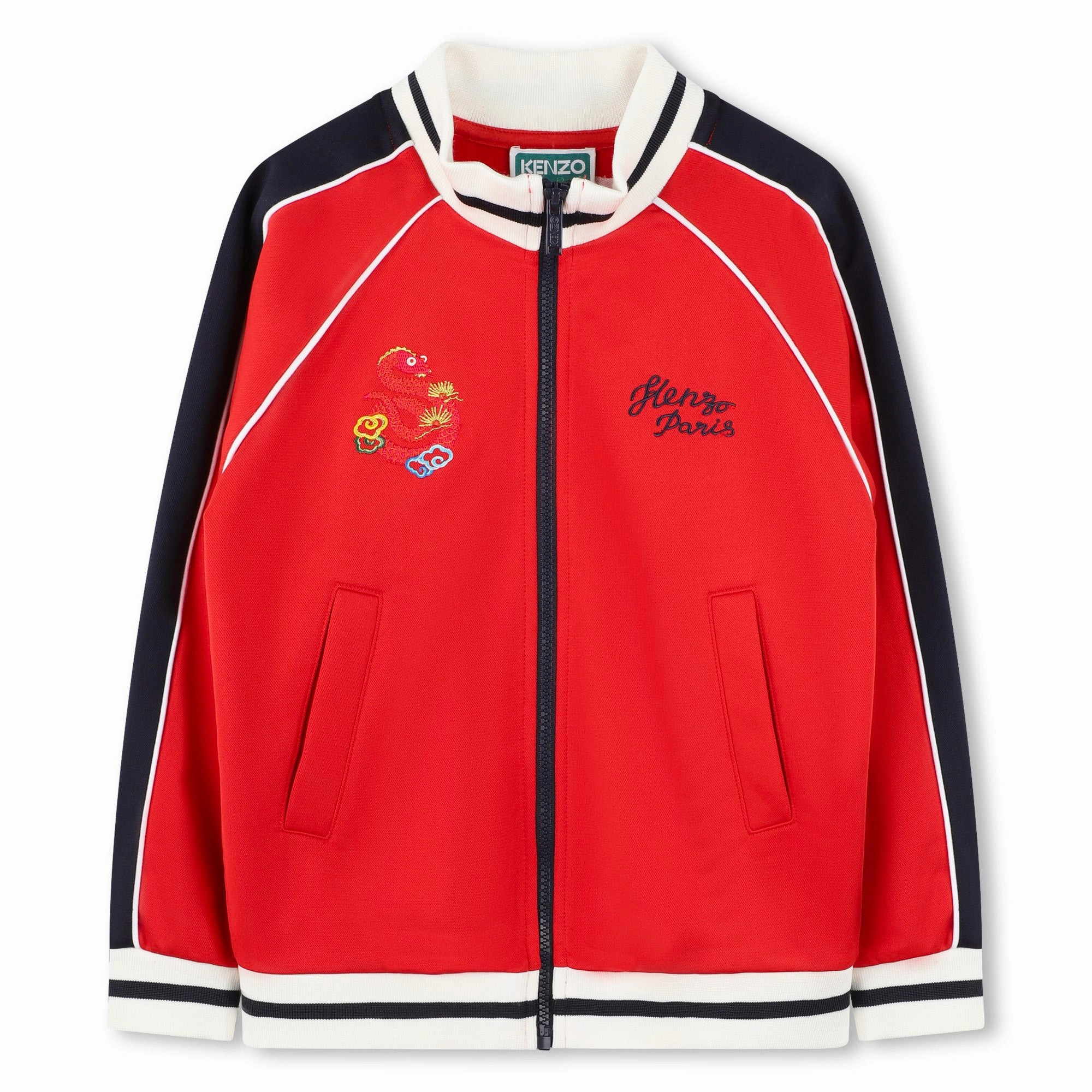 QuiltedPattern Hidden Ventilation Zones Kenzo Kids Snake Embroidery Jacket