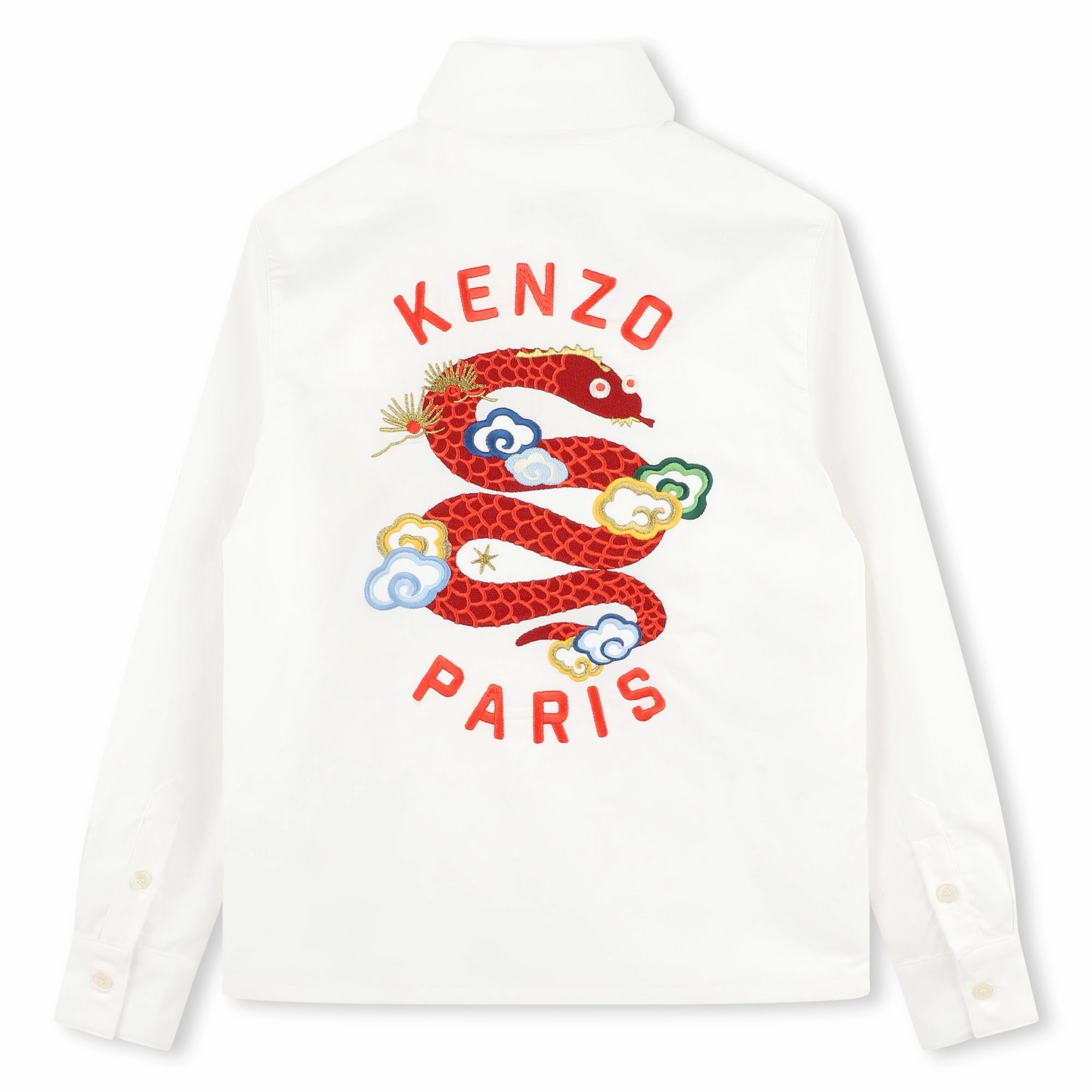 HypoallergenicFibers Kenzo Kids Snake Embroidery Shirt