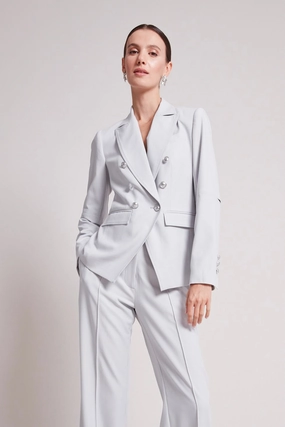 Outdoor Adventure Hike Fit James Double Breasted Signature Stretch Blazer - Light Grey