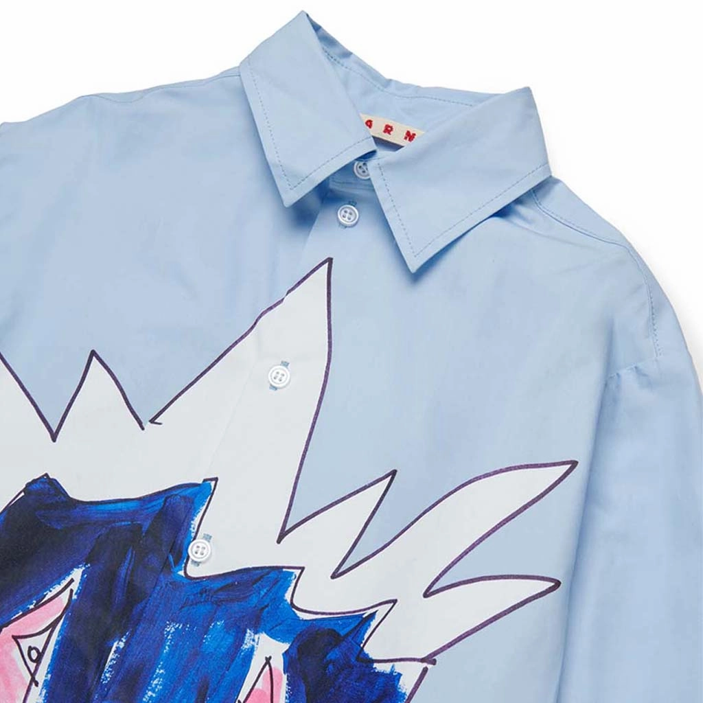 Marni Kids Graphic Shirt Microfiber Material