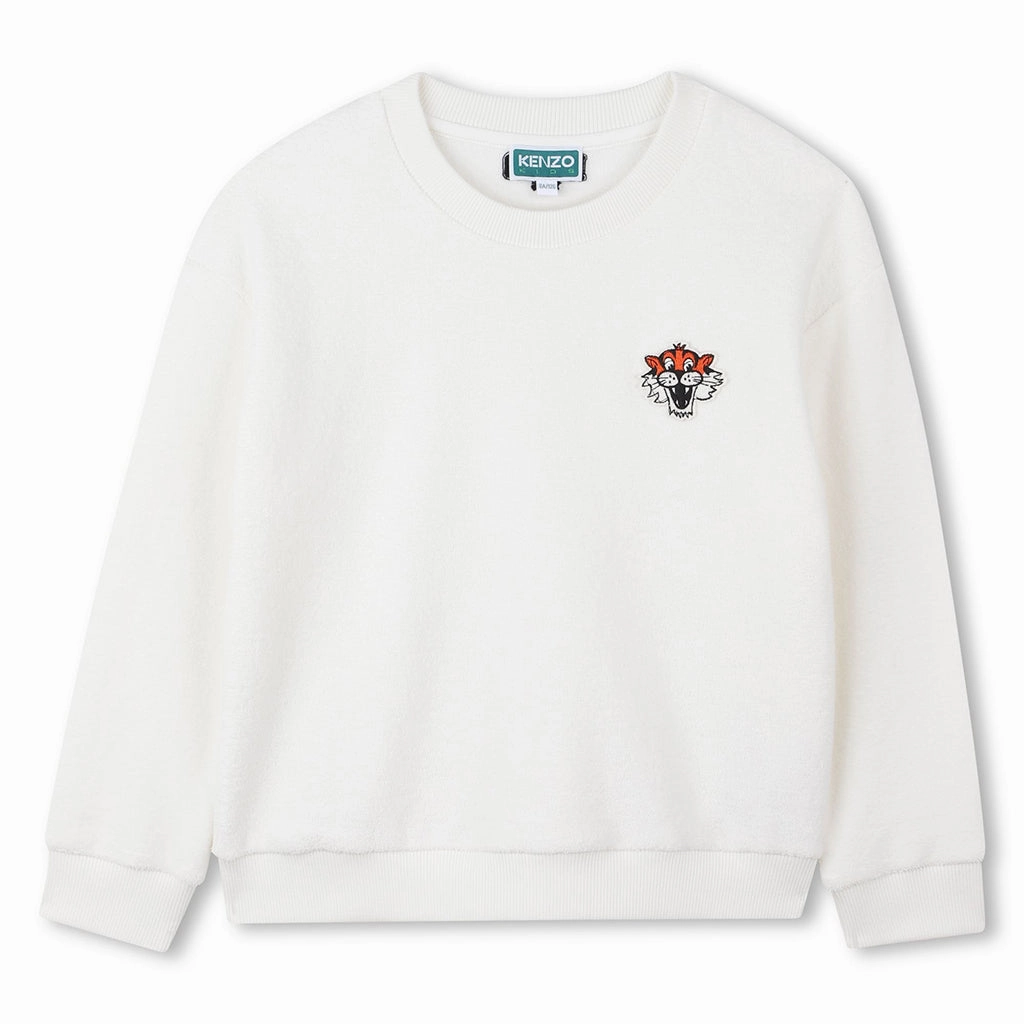 Kenzo Kids Fleece Sweatshirt UltraSoftInterior LatticeKnit