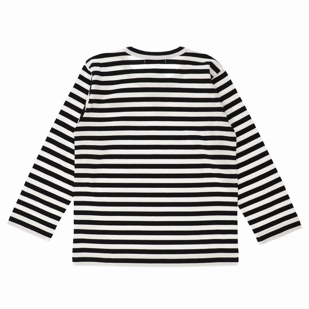 Comme Des Gar?ons Play Kids Striped Heart Logo T-Shirt Street Style Trend