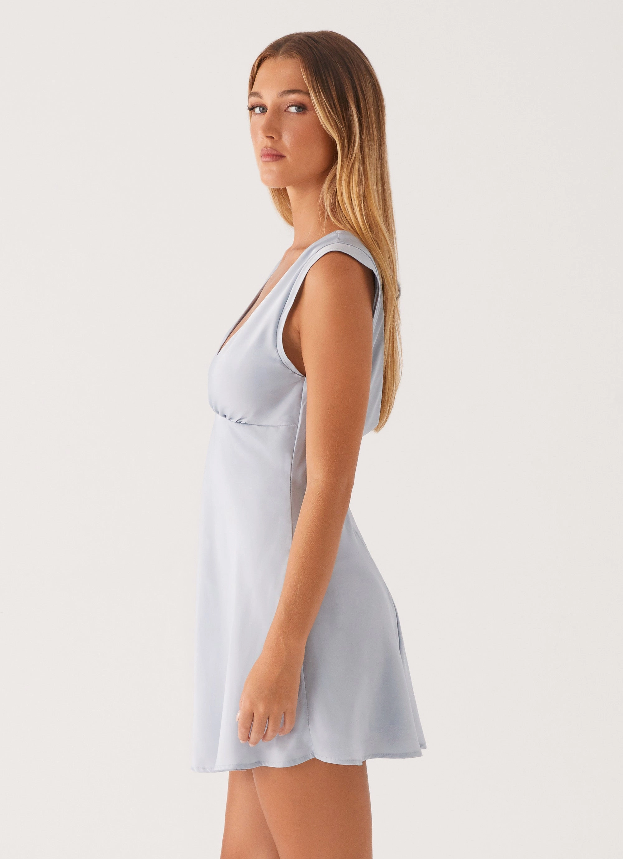 Low Maintenance Layton Mini Dress - Blue