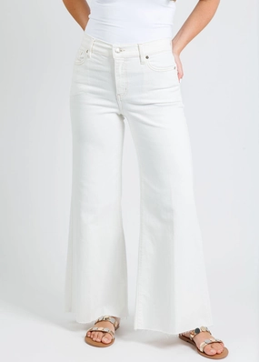 Comfy Texture Le Palazzo Crop Jeans - Au Natural Clean Raw After