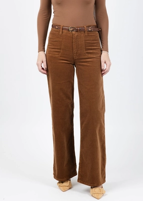Le Slim Palazzo Modernist Pocket Corduroy - Maple Brown Adaptive Fit Wool blend