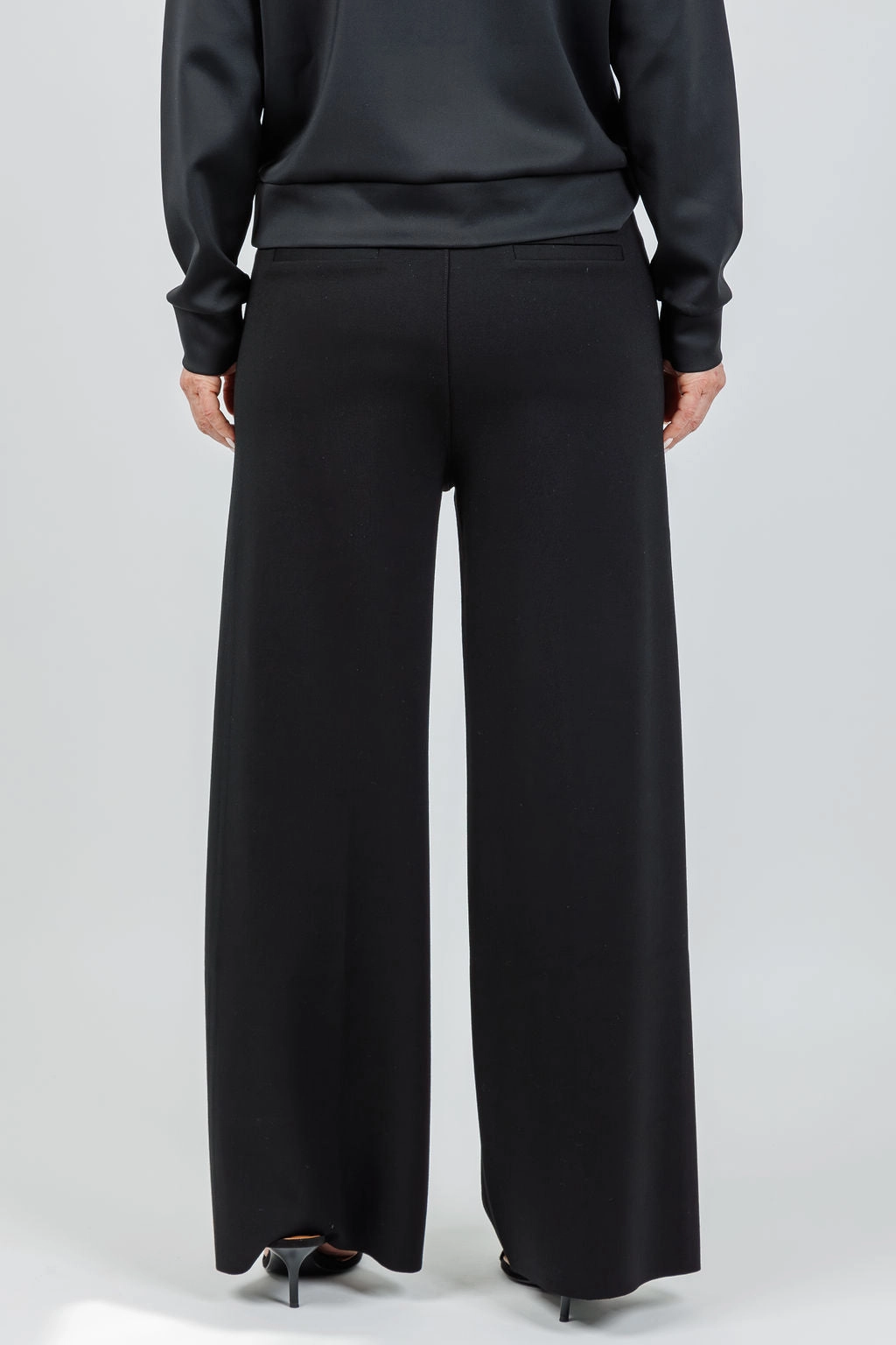Denver Hi-Waist Wide Leg Pants - Black NoiseReducingFabric