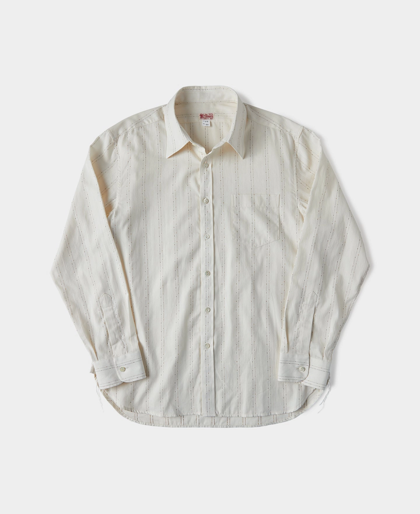 Smart Layering Lot 215 1930s Jacquard Stripe Point Collar Dress Shirt