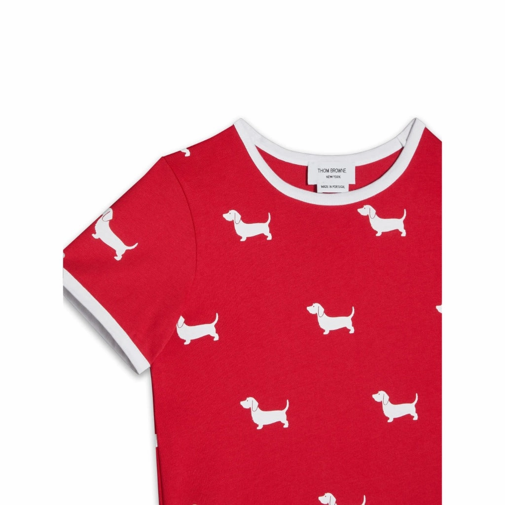 Thom Browne Kids Ringer Tee in Printed Hector Outdoor Style Trend