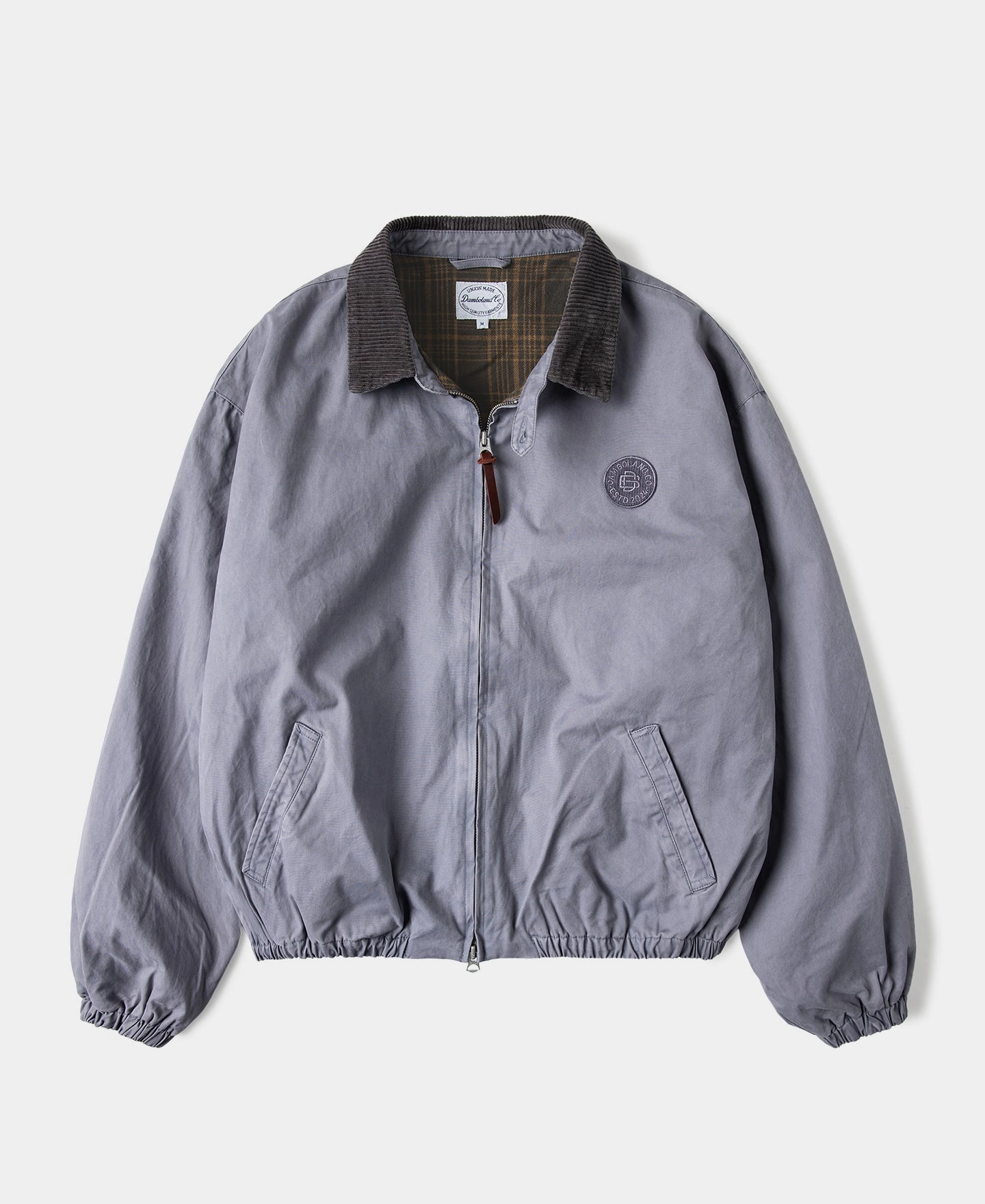 Flannel Lined Twill Harrington Jacket - Faded Violet Tear Resistant Weave Versatile Layering