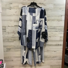 Easy Travel Odor Control Tech Pants Suit 2pc By Natori In Blue, Size: 3x