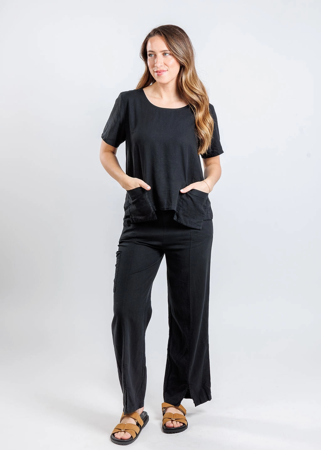 Linen Pants - Black Fresh Fit PermeableCloth