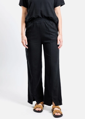 Linen Pants - Black Warm Layer No Fuss