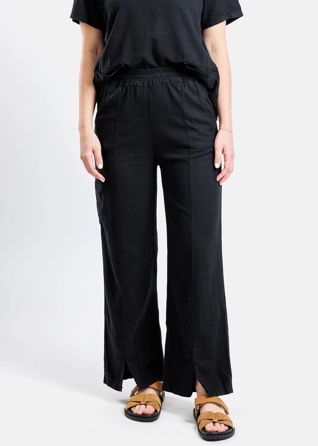 Linen Pants - Black Warm Layer No Fuss