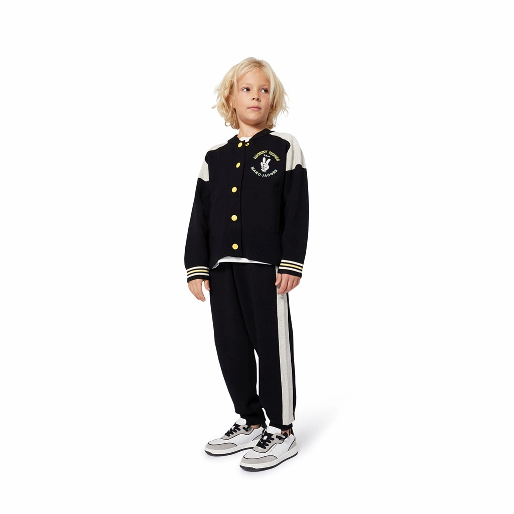 Fire Retardant Treated Fabric Ultra Lightweight Design Little Marc Jacobs X Mickey Mouse Knitted Cardigan