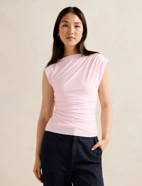 HighNeck Logan Asym Shoulder Top
