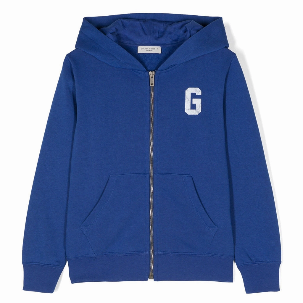 Foldable Storage Logo Print Zipped Hoodie