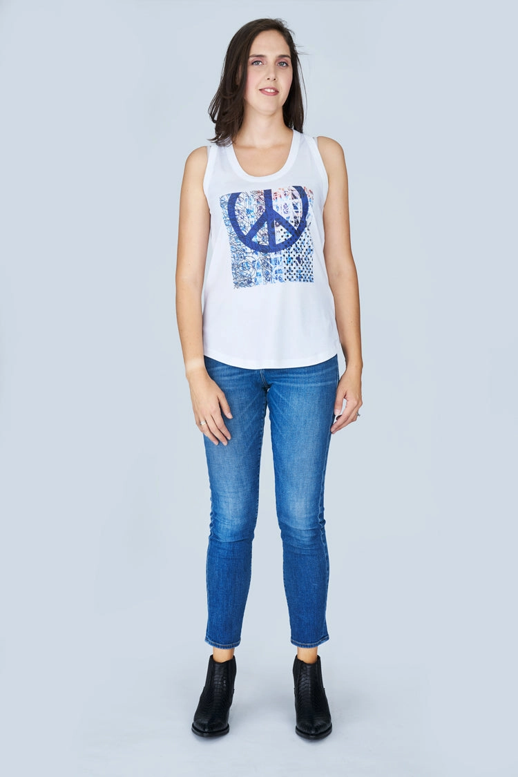 The Lola Tank Top - Serenity Stretchable Fabric mix and match