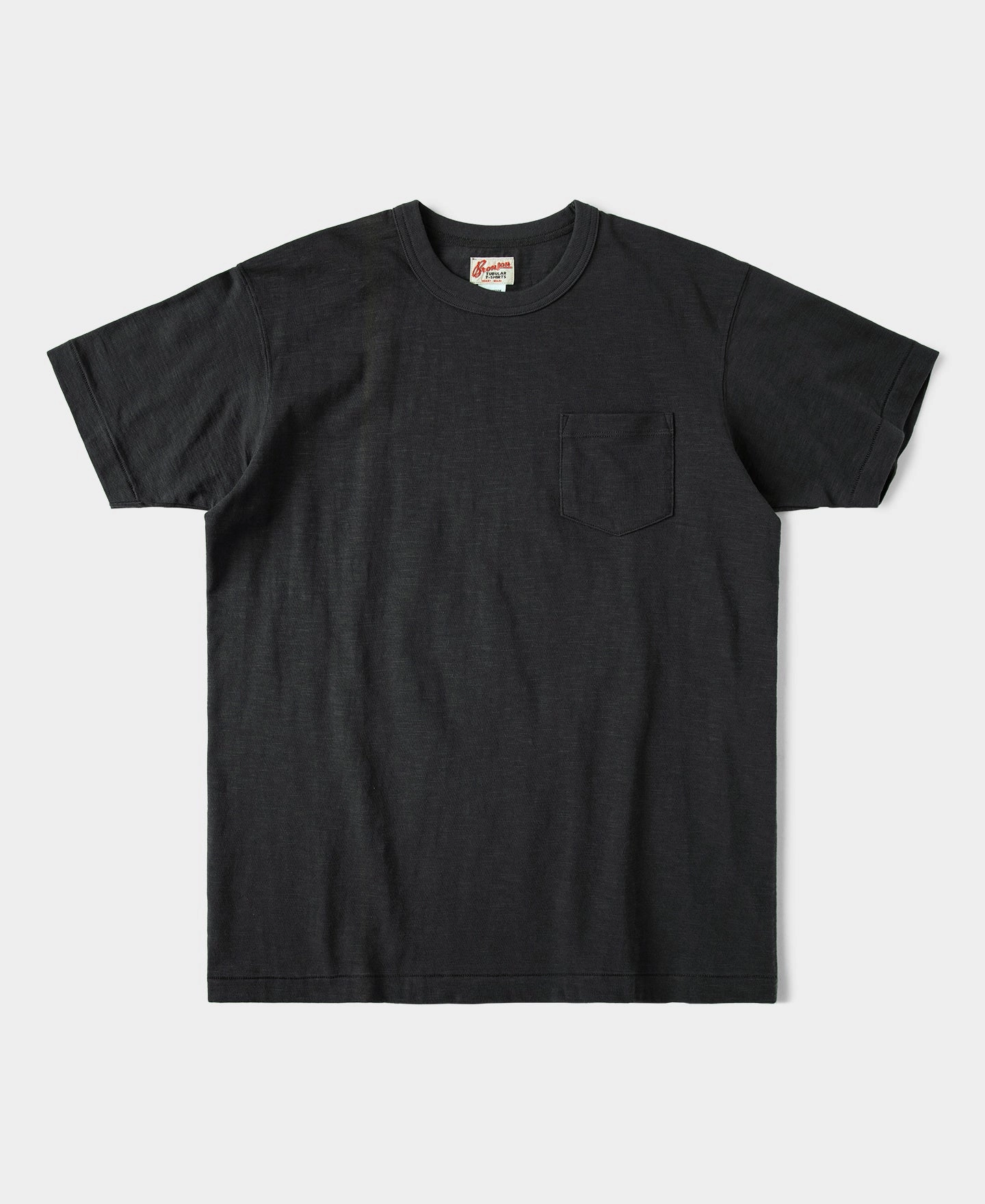 Loopwheel Tubular Slub Cotton Pocket T-Shirt - Vintage Black Seasonal Staple