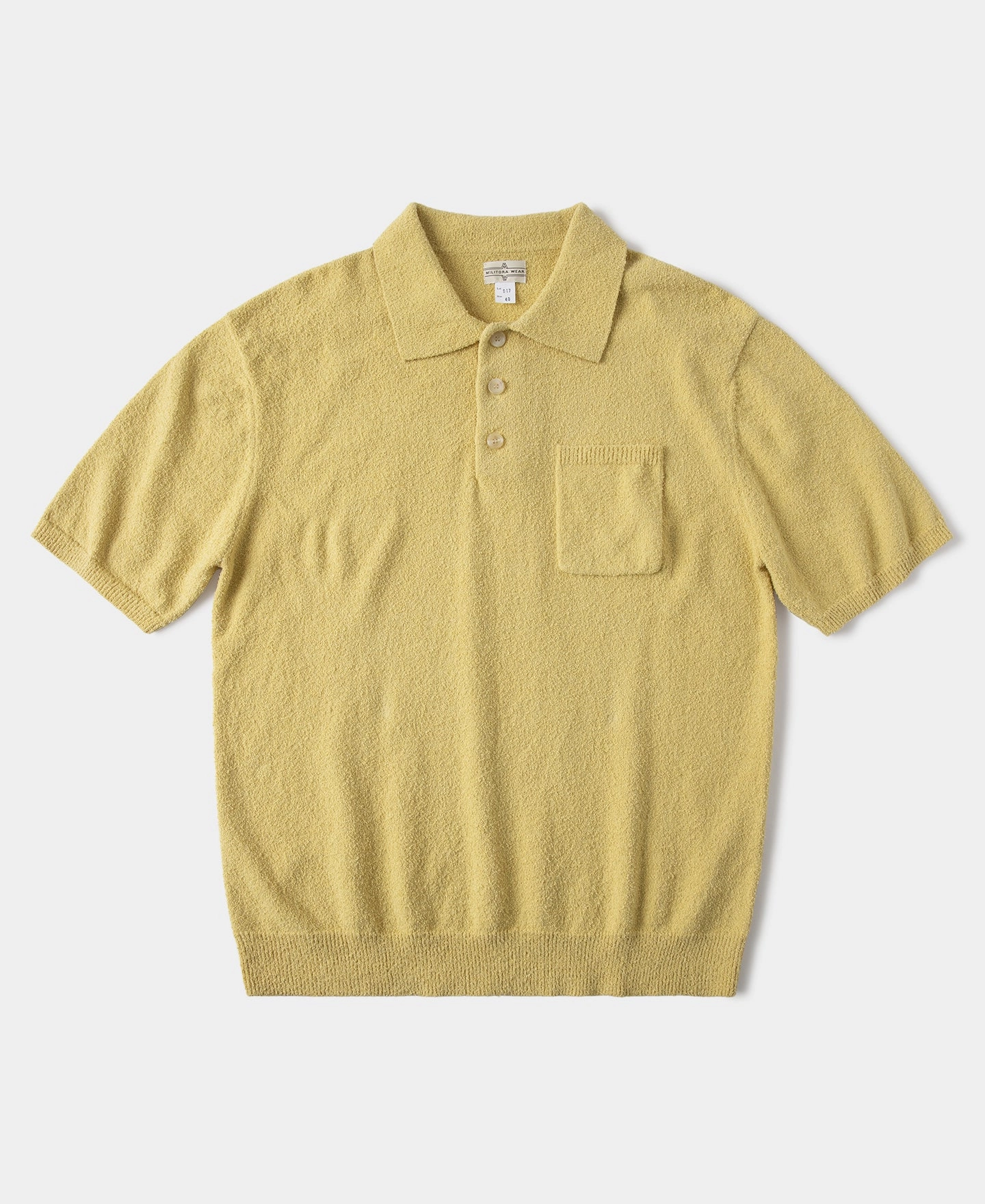 right size Trendy All-Day Lot 917 Cotton-Blend Boucl?? Polo Shirt - Yellow