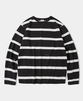 Thermal regulation Organic Cotton Construction 1940s Border Stripe T-Shirt - Vintage Black