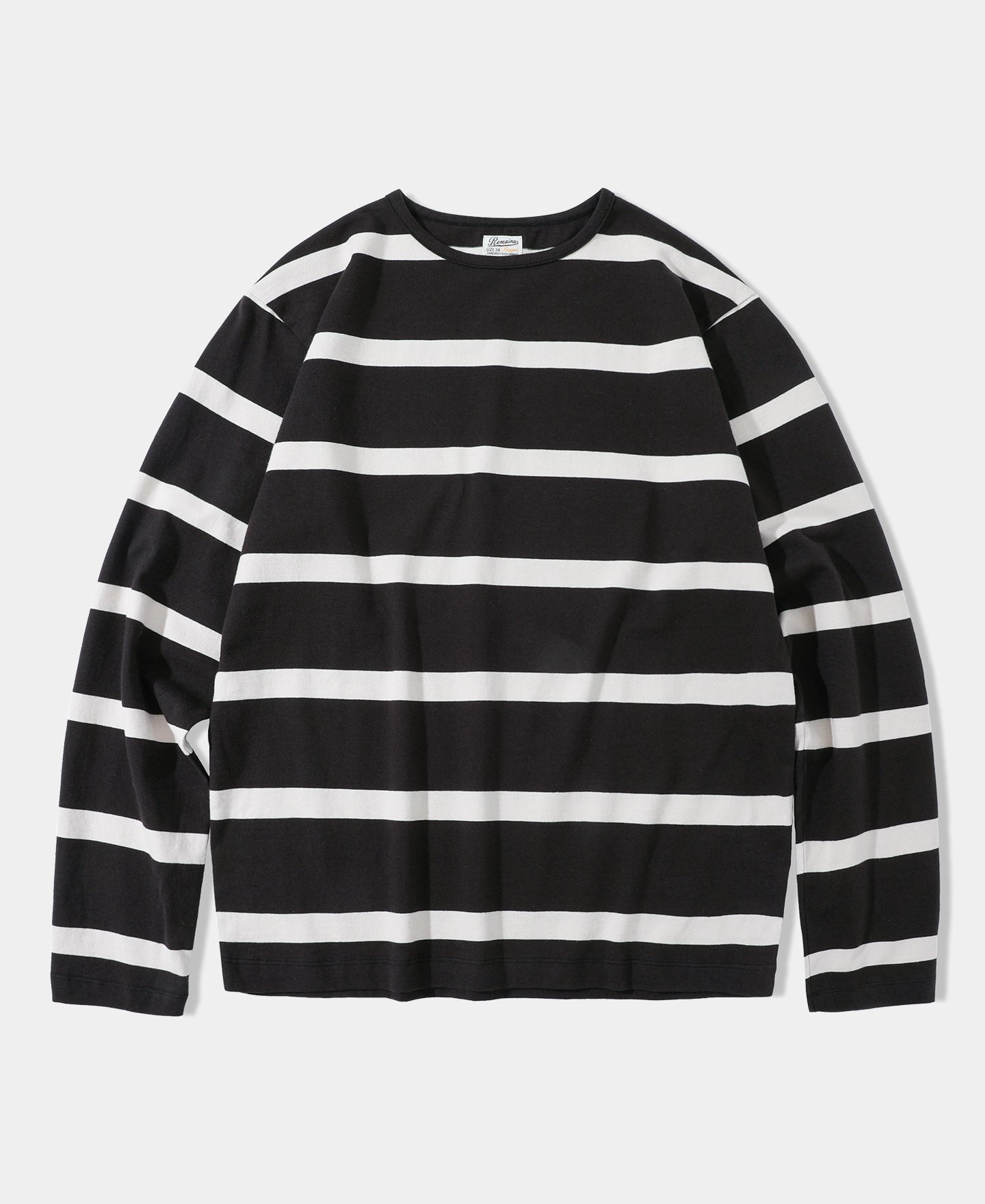 Thermal regulation Organic Cotton Construction 1940s Border Stripe T-Shirt - Vintage Black