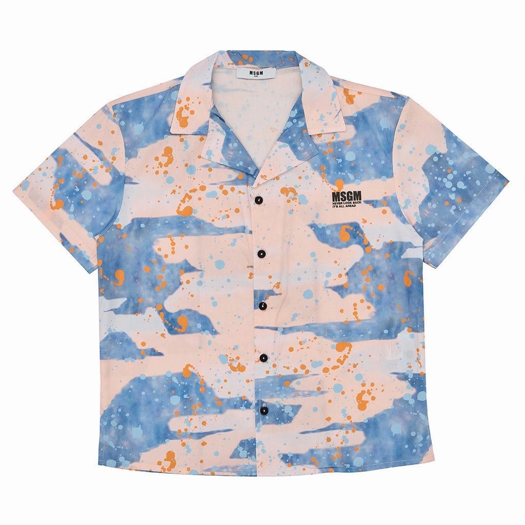 MSGM Kids Poplin Shirt TaglessCollars Stylish Hoodie