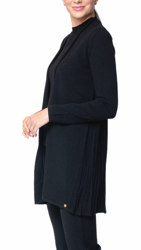 Cozy Appeal Amely Shawl Collar Mid-Length Cardigan - Black / Fall Pre-Order