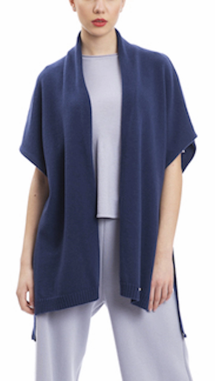 Convertible 2 In 1 Function Malin Belted Cardigan - Thunder Navy