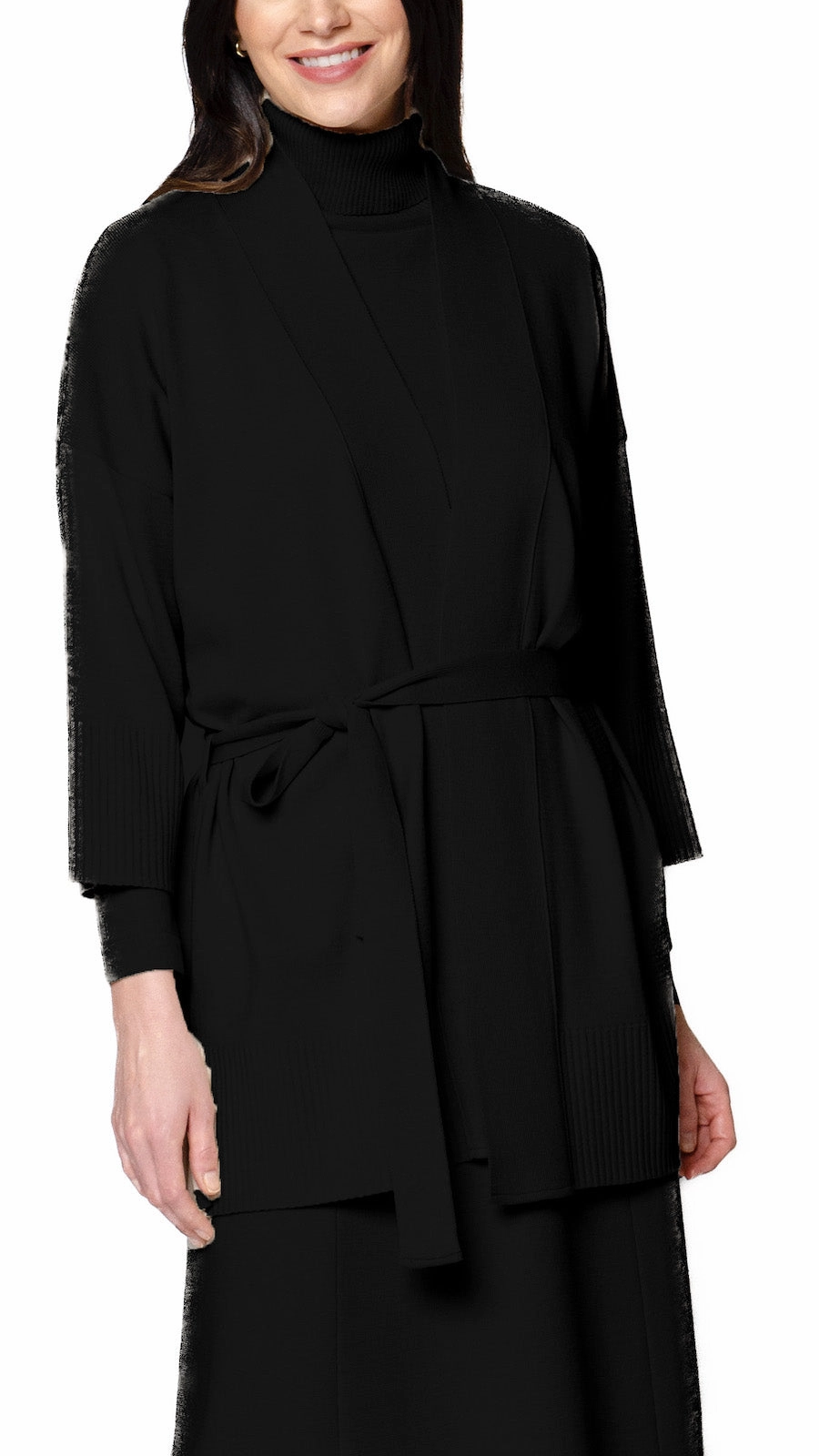 Martina Flat-Knit Vest - Black Anti Pill Technology