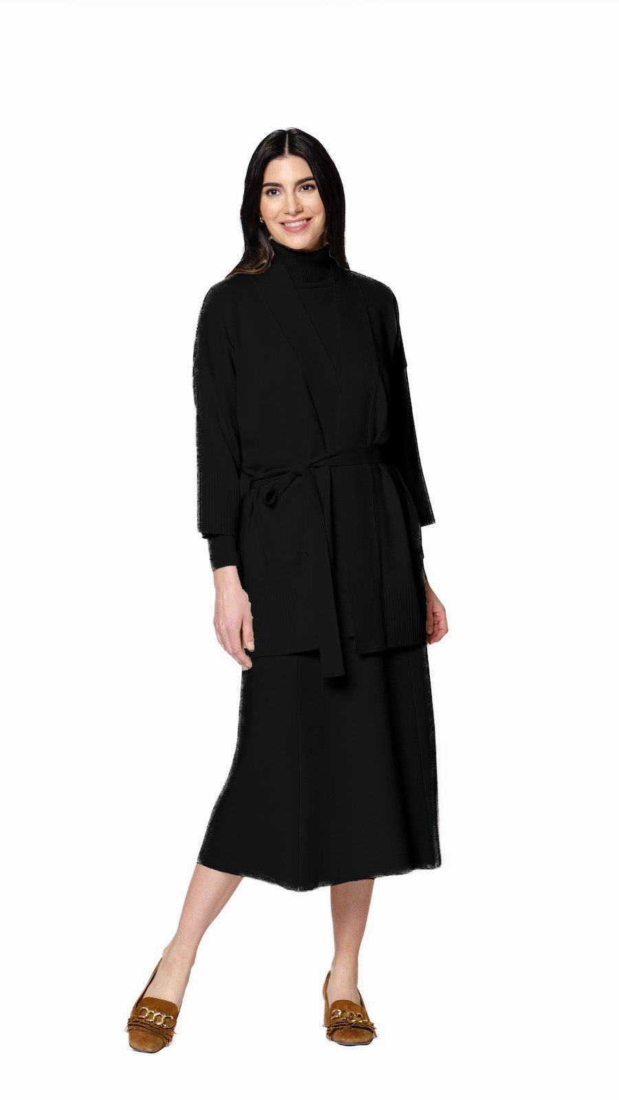 Martina Flat-Knit Vest - Black Lightweight Windbreaker Tech Quick Release Fasteners