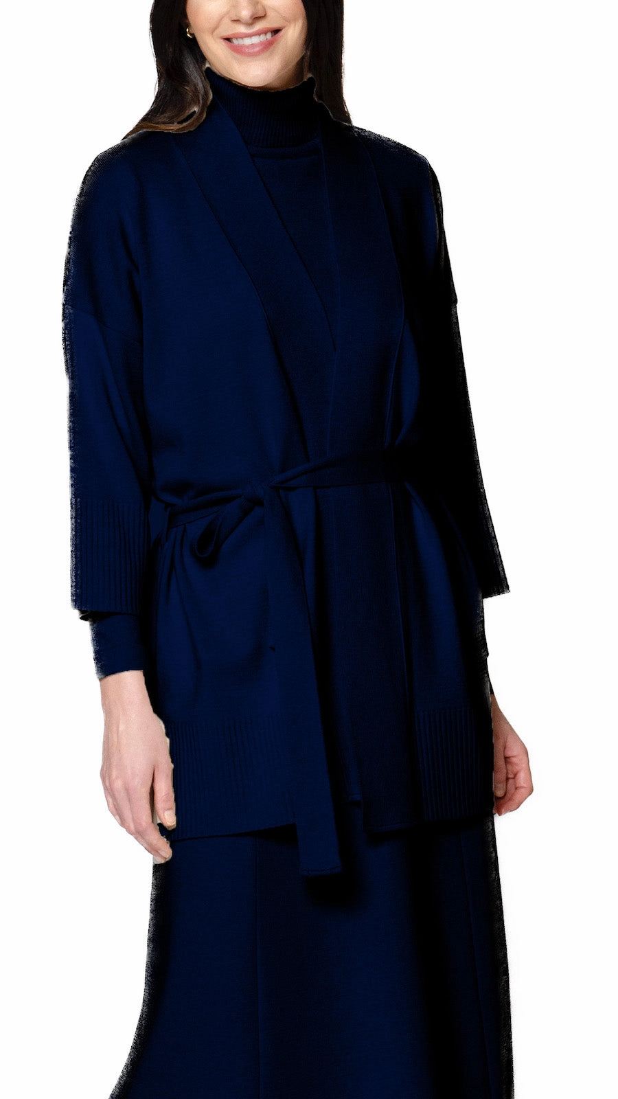 Martina Flat-Knit Vest - Dark Navy Comfortable lining