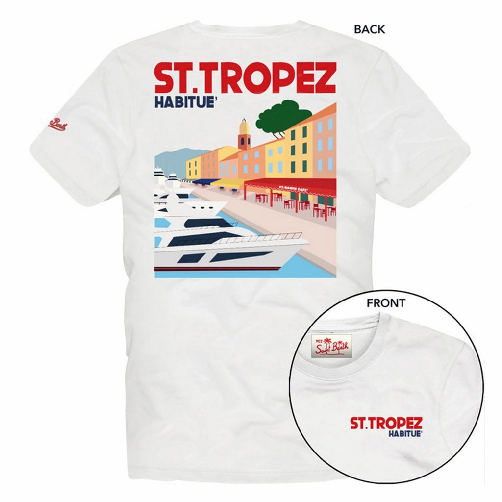 Trendy Comfort Fit MC2 Saint Barth St Tropez Postcard T-shirt