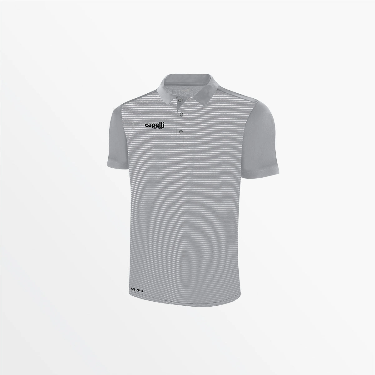 MEN'S CLASSIC SMALL STRIPE POLY POLO Odor Resistant