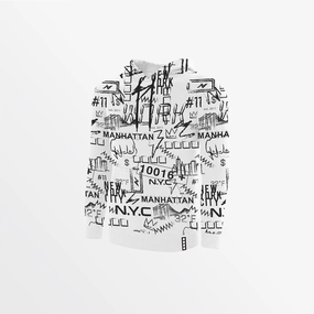 Odor Resistant Finish MEN'S FLEECE GRAPHIC PRINT PULLOVER HOODIE