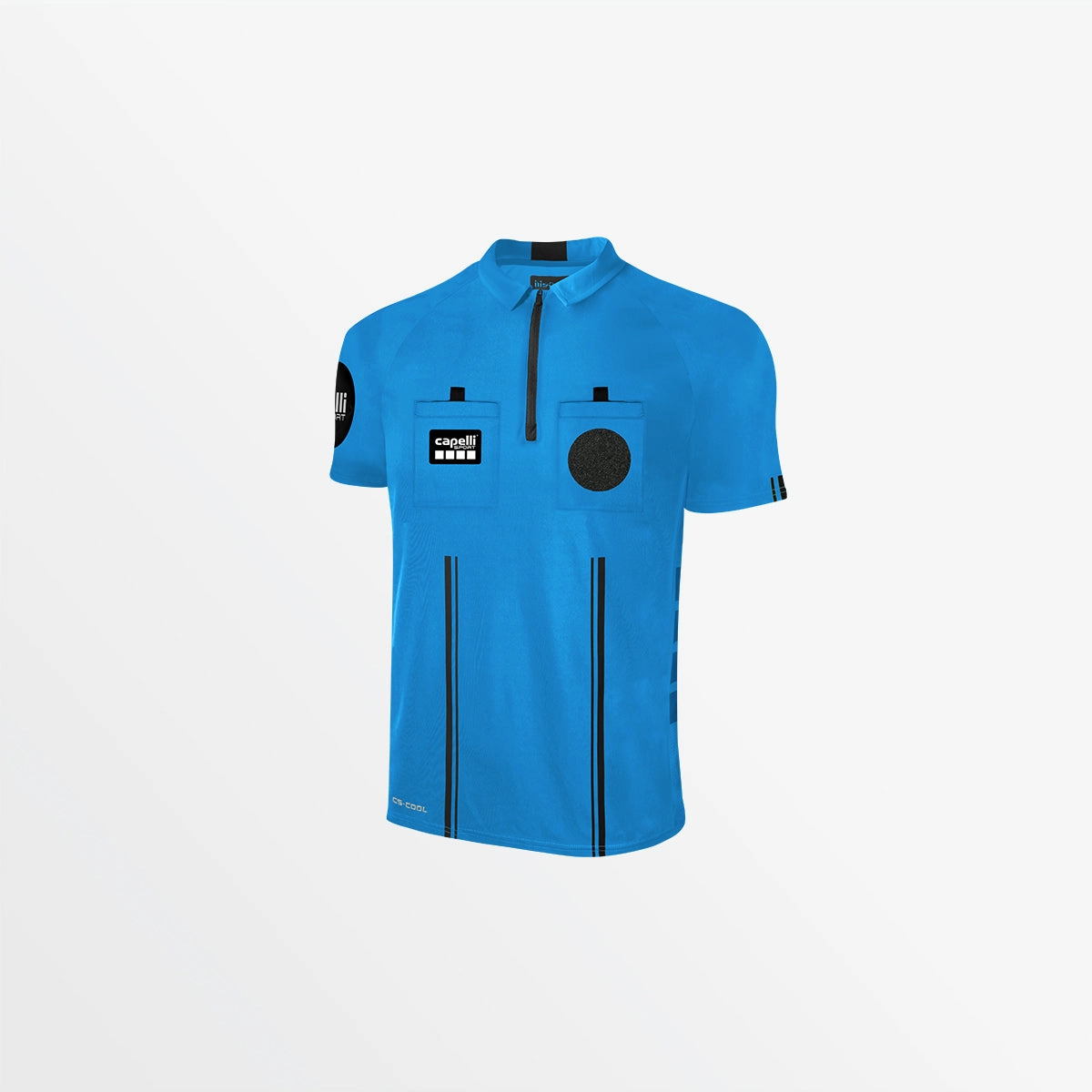 MEN'S OFFICIAL REFEREE 1/4 ZIP SHORT SLEEVE JERSEY Durable Stitching