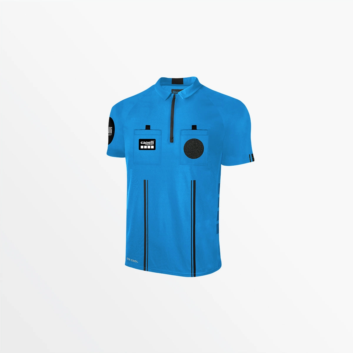 Oversized Collar MEN'S OFFICIAL REFEREE 1/4 ZIP SHORT SLEEVE JERSEY