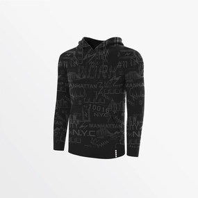 Hydrophobic Surface Treatment Modular Layering System MEN'S FLEECE GRAPHIC PRINT PULLOVER HOODIE