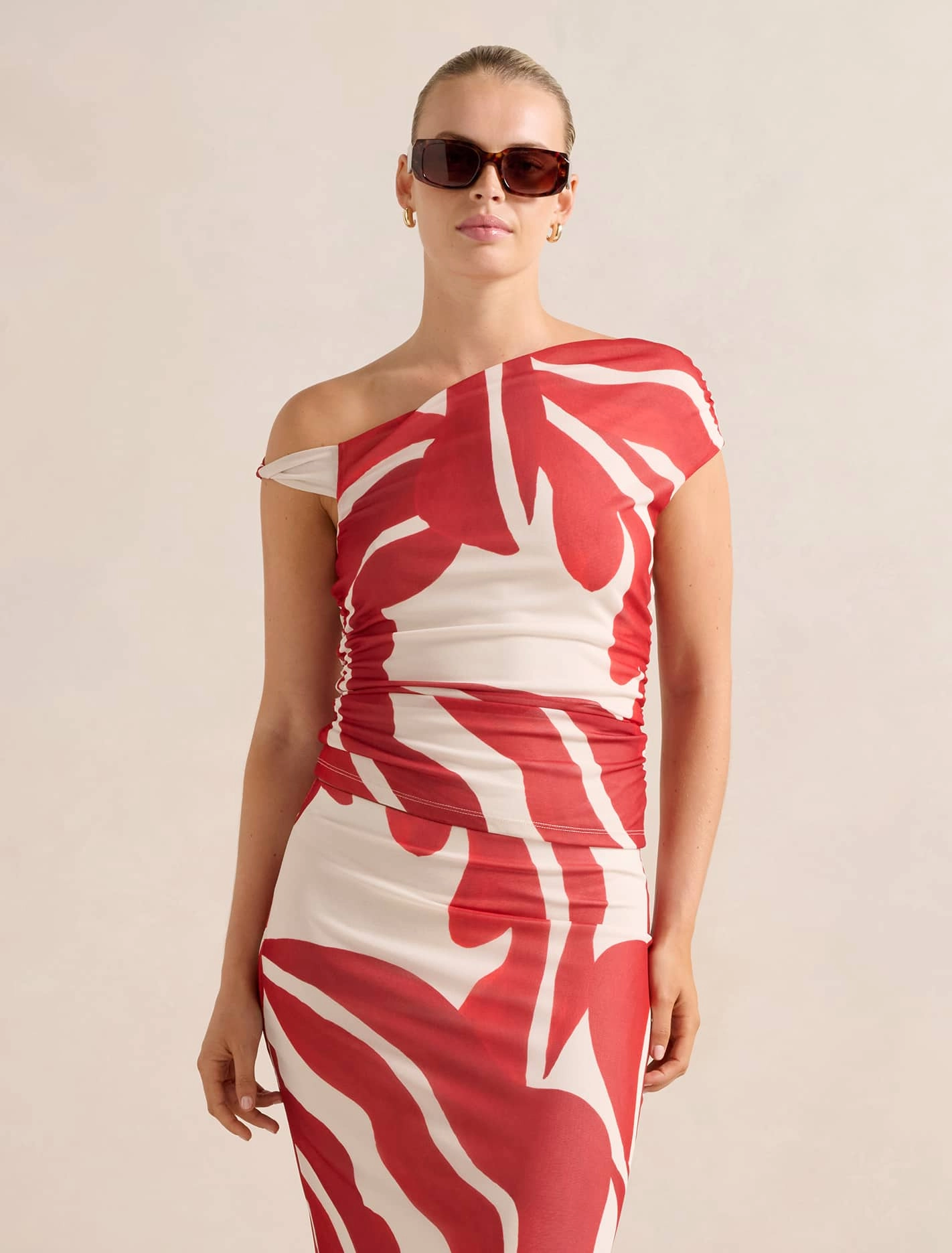 AntiSlipGrip Durable Weave Mimi Off Shoulder Mesh Top