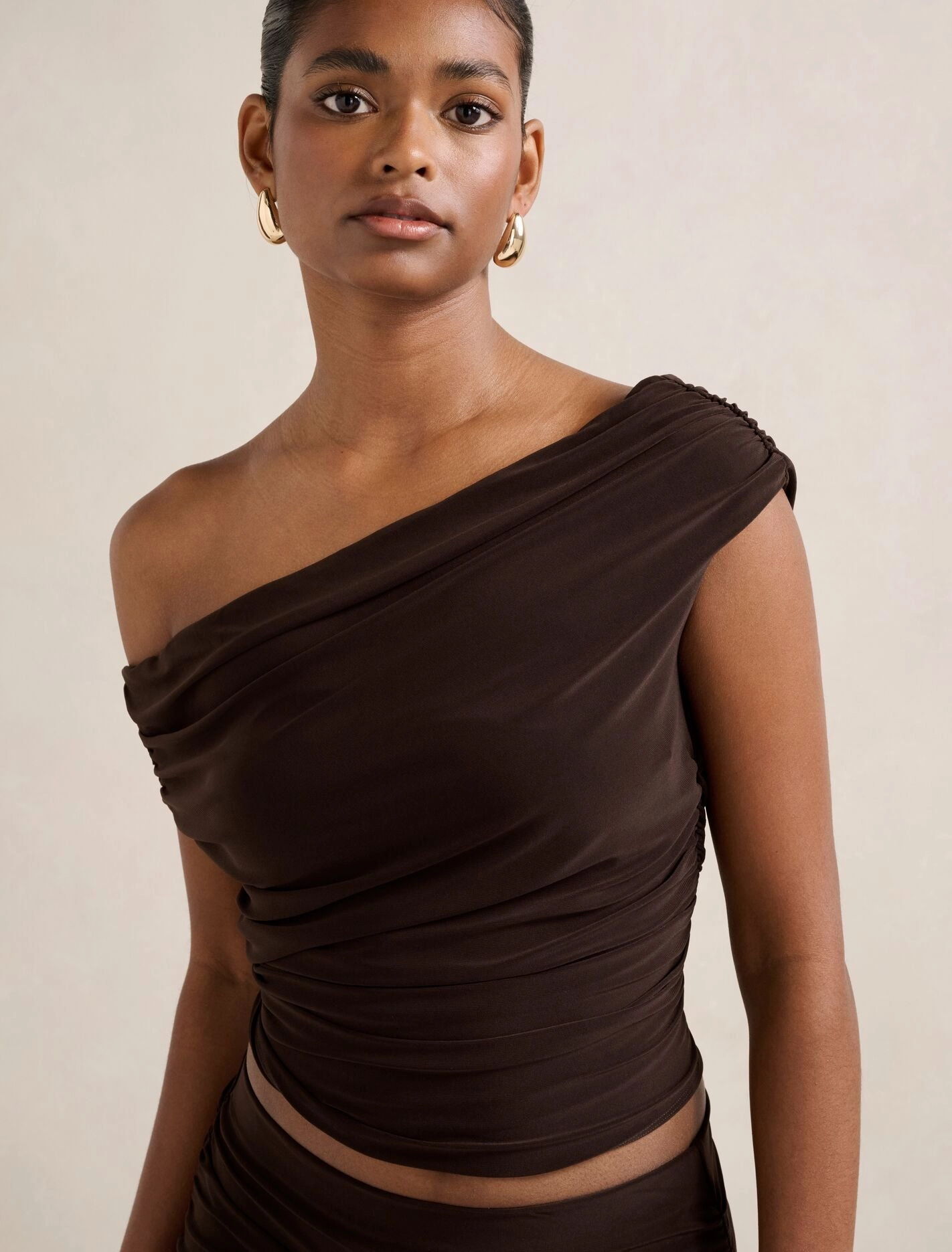 Mimi Petite Off Shoulder Top Relaxed Look