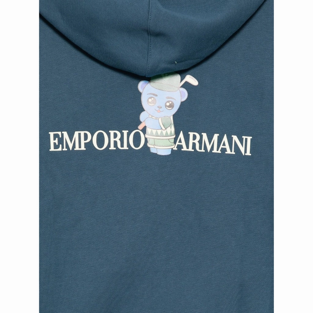 Compression Fit Design Emporio Armani Junior Graphic Hooded Jacket